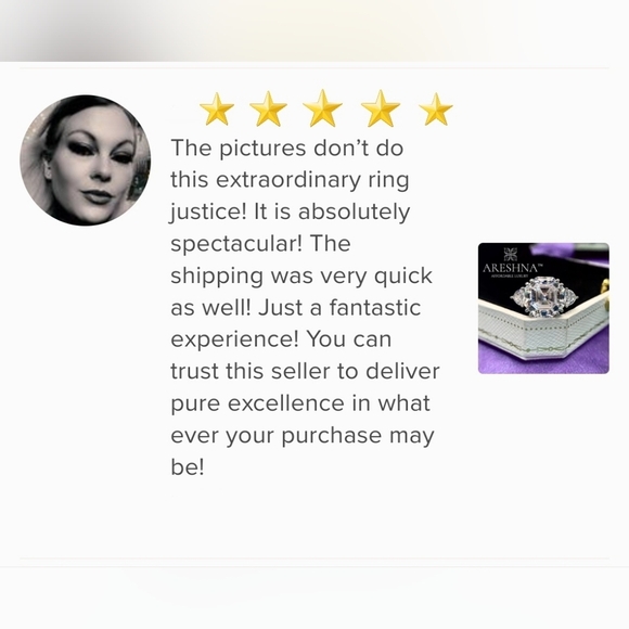 9.5ct Lab Diamond Asscher Cut Engagement Ring Wedding Ring Statement Ring Gift - Picture 3 of 7